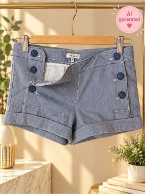Talula by Aritzia Striped Sailor Shorts | Cuffed | Size 6